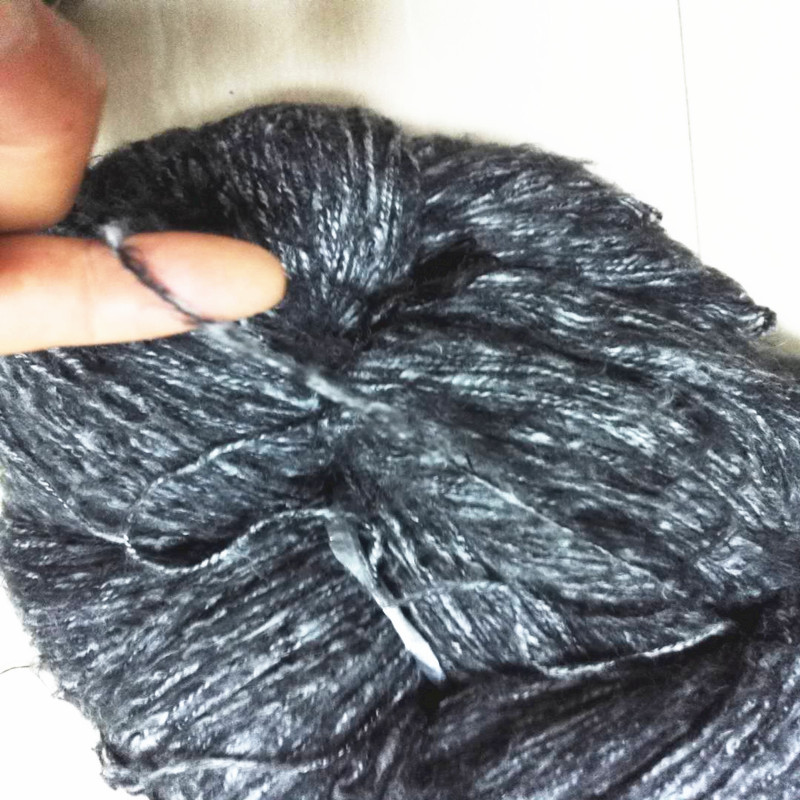 AB夹花弹力拉毛纱 花式纱 针织纱 特种马海毛起毛纱AB纱