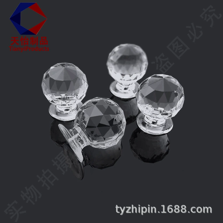 Акриловая прозрачная ручка сферическая дрель косметическая коробка ящик ручка шкафа оргстекло сферическая ручка завод