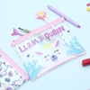 Cartoon nail sequins PVC, capacious pencil case, waterproof cosmetic bag, new collection, Japanese and Korean