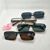 Crystal solar-powered, glasses, glossy fashionable metal sunglasses