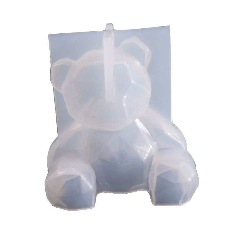 Silicone Mold 3D Bear Minifigure, Mirror-Finish DIY Resin Casting, Small Craft Mold