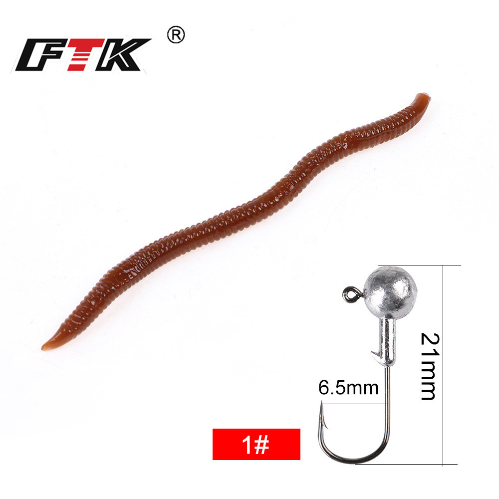 FTK lombriz 30 fideos flotantes gusano 7,5 cm gusano rojo Luya cebo suave cebo de pescado gusanos transfronterizos al por mayor