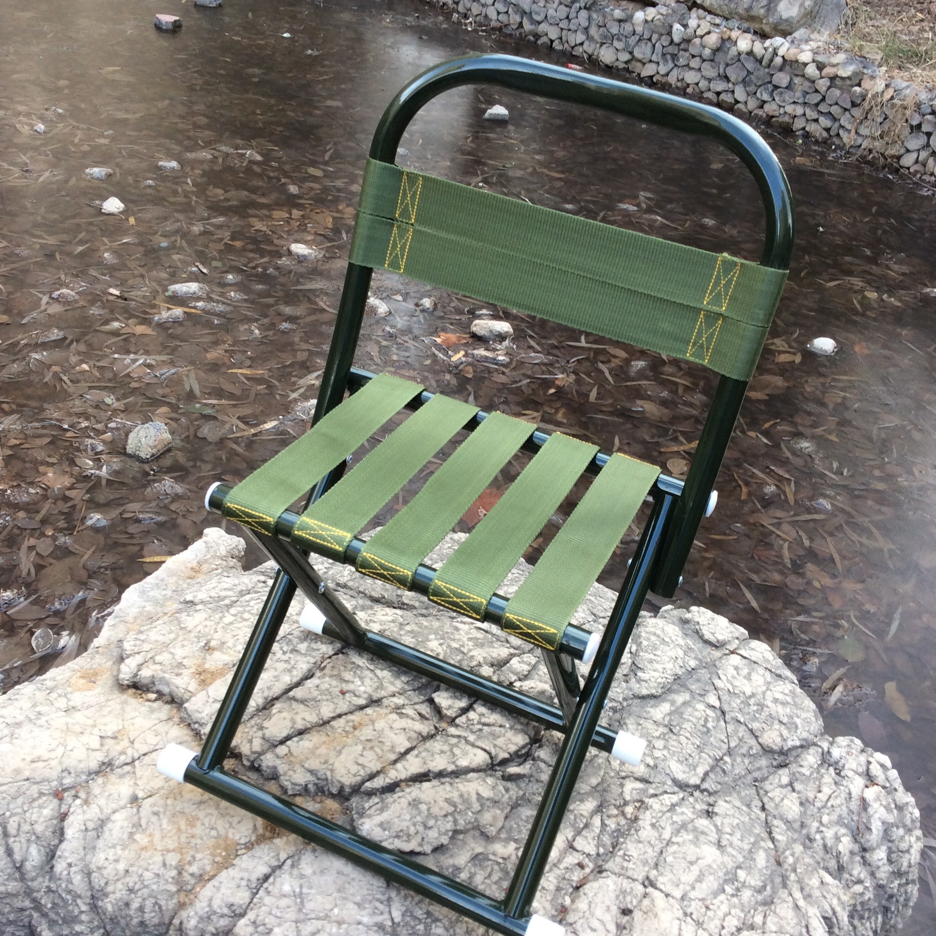 Wholesale outdoor backrest thickened Mazar portable train outdoor self-driving car folding stool fishing chair small bench