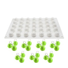 35 Piece Round Silicone Cloud Mousse Mold Chocolate Filling Centerpiece Mold DIY Handmade Soap Ice Cream Mold