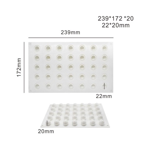 35连松雾圆球硅胶慕斯模具巧克力夹心内馅模diy手工皂冰淇淋模具