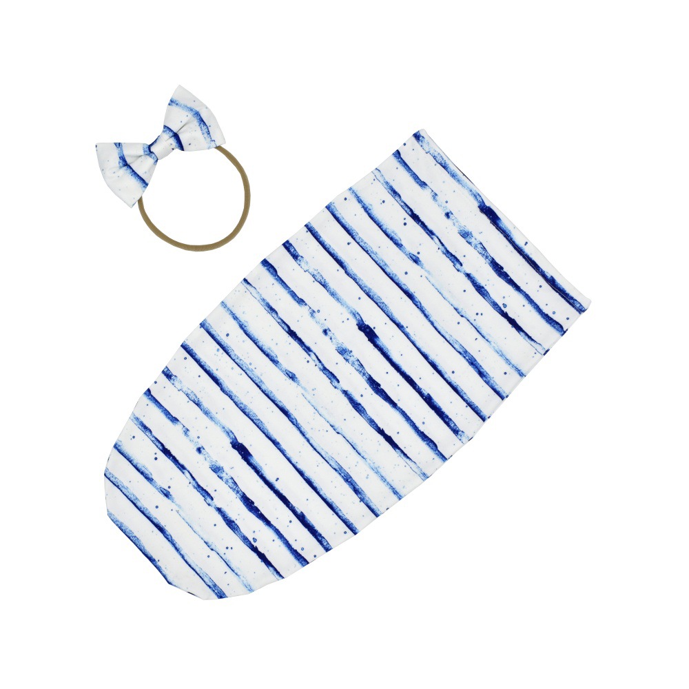 Transfronterizo elástico bebé saco de dormir arco banda de pelo conjunto de dos piezas anti-kick Tipo de capullo bebé saco de dormir banda de pelo traje