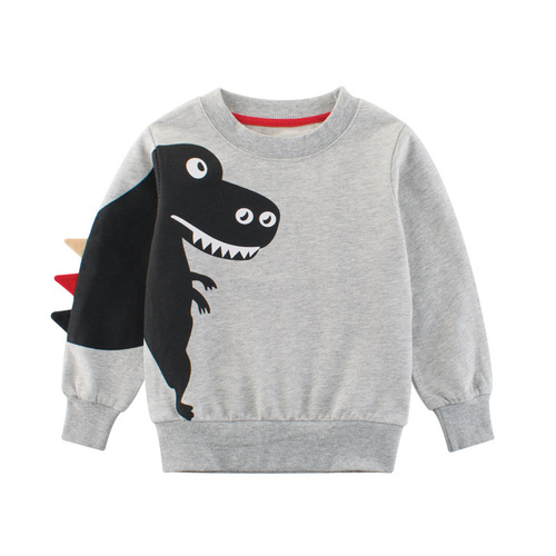 Korean fashion children's clothing autumn new products 2024 children's clothes children's dinosaur sweatshirt consignment ins