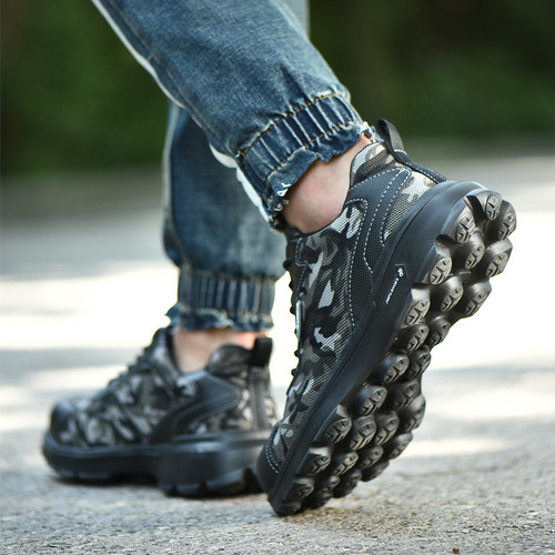 Jiefu lightweight breathable labor protection shoes summer steel toe-proof anti-smash anti-puncture waterproof electrician insulated safety shoes