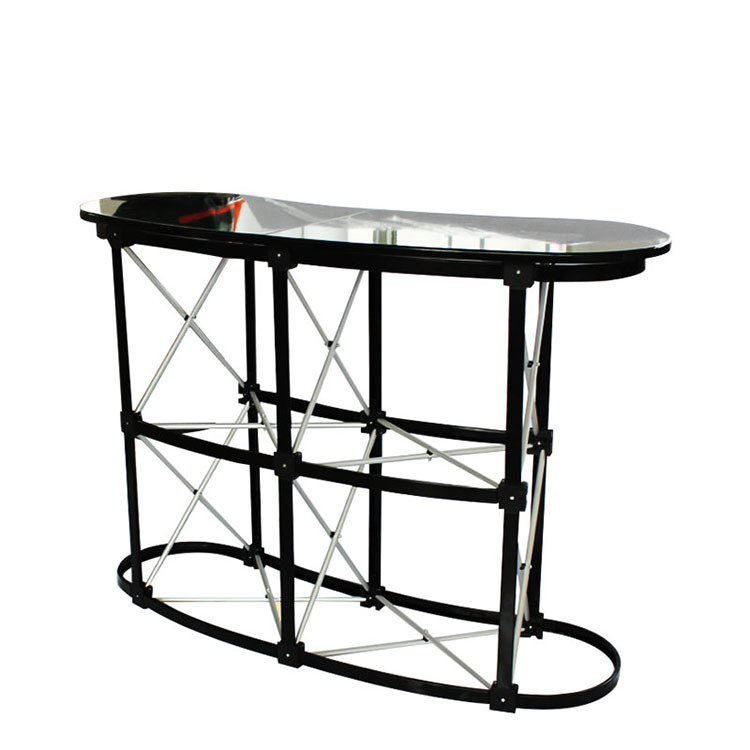 Mesa Promocional Magnética Curva de Shanghái, Mesa Publicitaria, Expositor, Lámina de PVC, Recepción, Personalizable