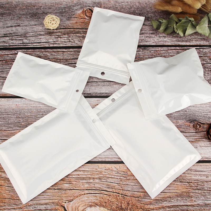 Ziplock bolsa de película de perlas yin y yang bolsa de hueso bolsa de plástico translúcido máscara bolsa de embalaje bolsa de cremallera sellada impresión