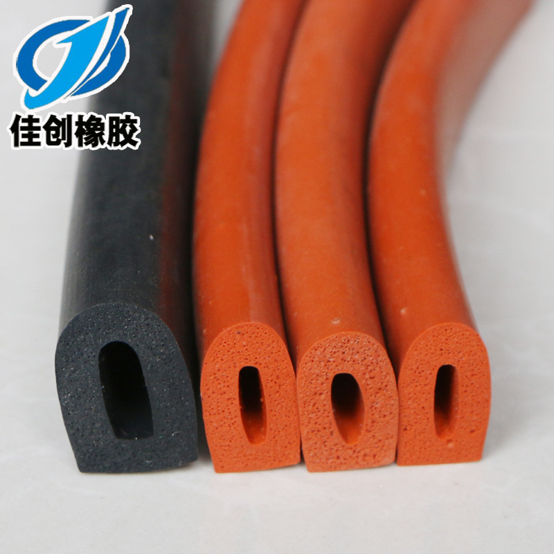 供应 硅胶油烟机净化器密封条 D型发泡硅胶条11*20mm