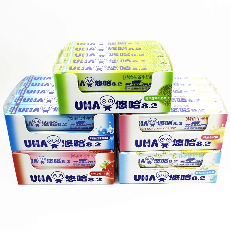 Конфета-слоган молочный сахар UHA Youharton 40 г полоски*10 штук целая коробка оптовая Youha полоски конфеты-снэк