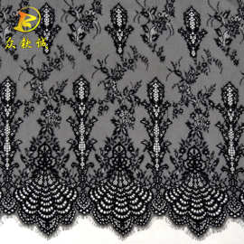 压纱小麦穗高波满幅定位睫毛蕾丝花边 品质款扇形波边蕾丝面料