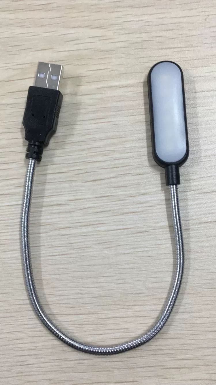 USB светодиодная сательная лампа, портативная гибкая металлическая труба 305×17×8 мм, 6 светодиодов, защита глаз