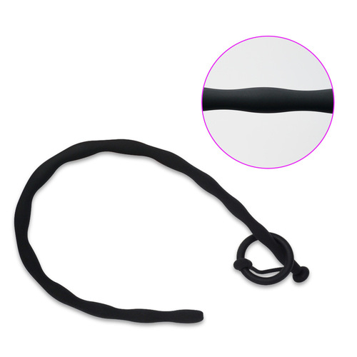 Erotic dual-purpose horse eye urethral dilation and stimulation extra-long hollow catheter stick urethral blockage manual masturbation climax device