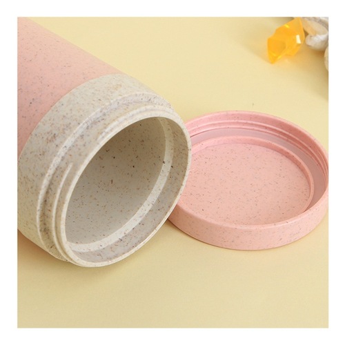 Manufacturer Direct Supply Double-layer Creative Plastic Maize Aroma Cup Wheat Straw Water Cup with Logo Printing for Gifts and Advertising