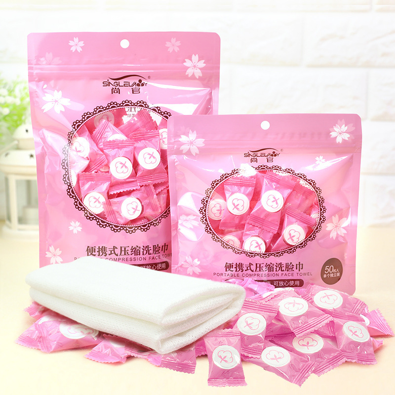 Compressed Towel Travel Pack Disposable Face Towels Portable Travel Supplies Candy Granules Travel Trip Cleansing Towels