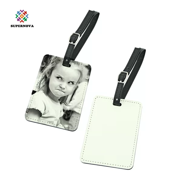 Heat Transfer Double-Sided Oil-Edged Luggage Tag Blank Luggage Material Leather Supplies