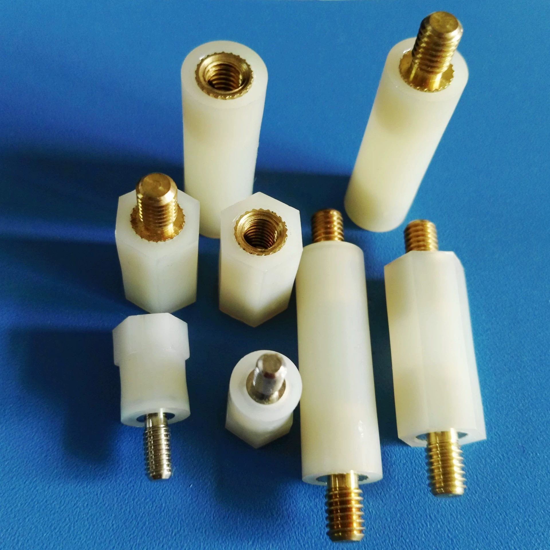 Нейлоновая шестиугольная изоляционная колонна низкого напряжения, заклепка, медная нить, Инь и Ян, двухпроходная однопроходная печатная плата, круглая опорная колонна для тела