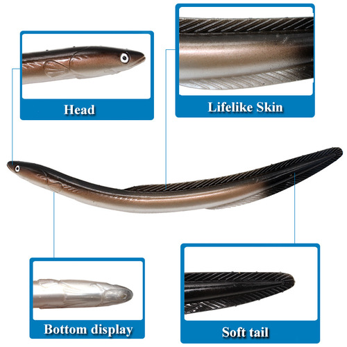 Soft eel lure 30cm 58g eel, loach lure fake bait fishing gear