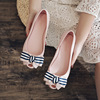 Universal summer footwear for leisure, loafers with bow