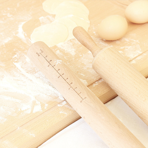 Beech rolling pin wooden rolling pin rolling dough baking tool dumpling skin roller rolling pin roller pressing pin