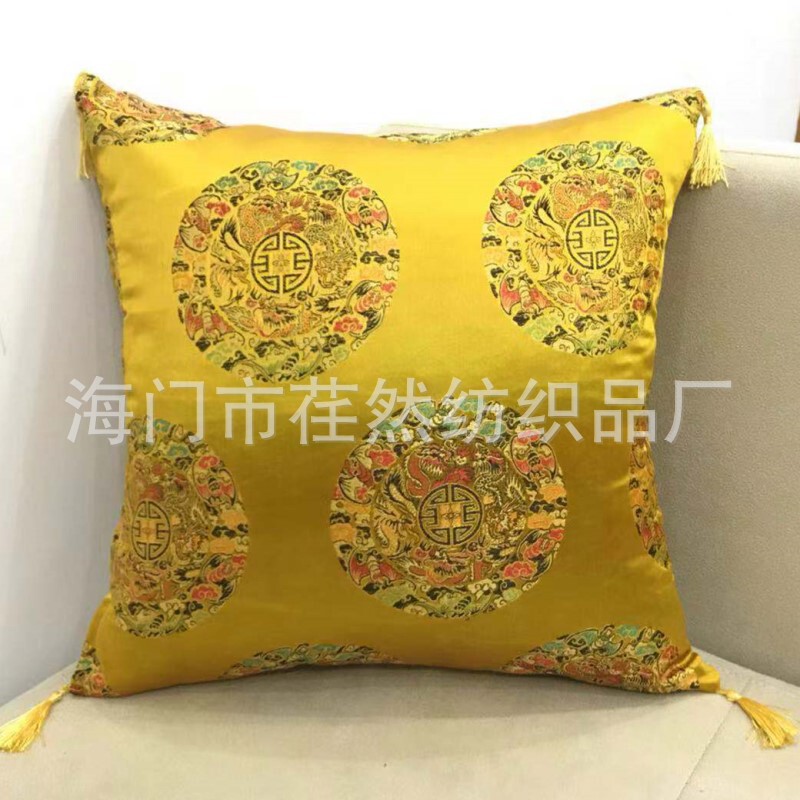中国の古典的なスタイルの錦織のクッションカバーの赤い木の実木のソファーの装飾のお茶の椅子のクッションの抱き枕カバーの自動車のクッション|undefined