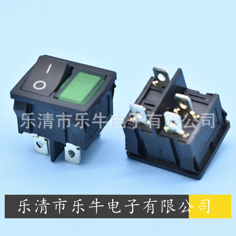 双联船型开关 21*24mm 双联指示灯翘板开关 KCD1双按键电源开关