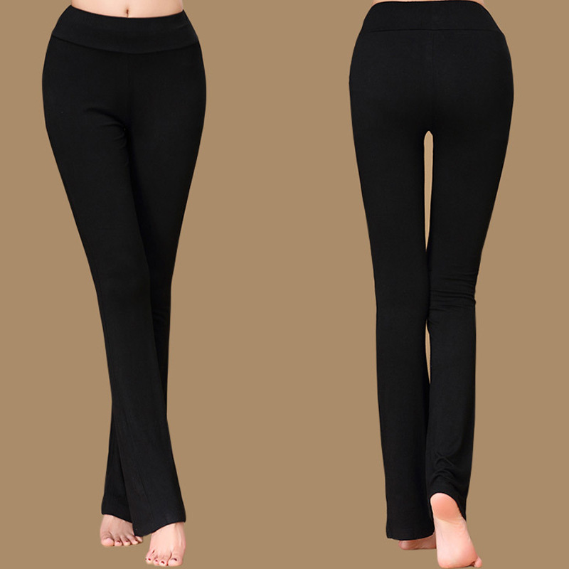2022 New Style Square Dance Outfit for Middle-aged and Elderly Women - Flared Long Pants, Slimming Dancewear and Fitness Clothing