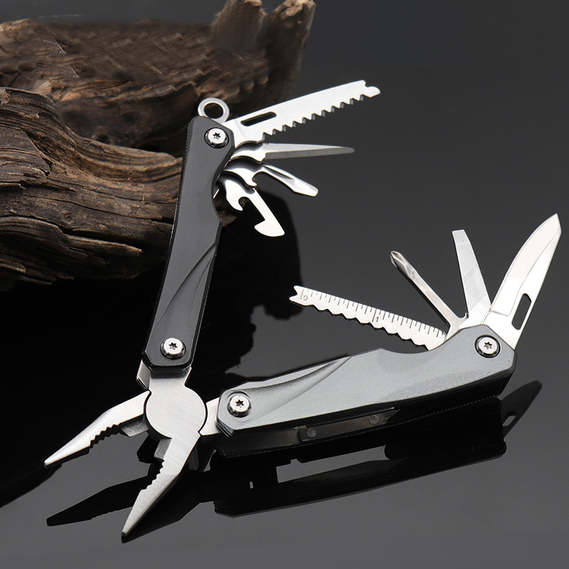 厂家批发便携式户外野营折叠钳多功能工具钳子组合多用不锈钢钳