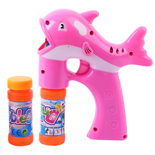 Bubble Machine Children's Dolphin Blowing Bubbles Street Stall Hot Selling Supply Wholesale Bubble Gun Children's Toys for Park Stalls