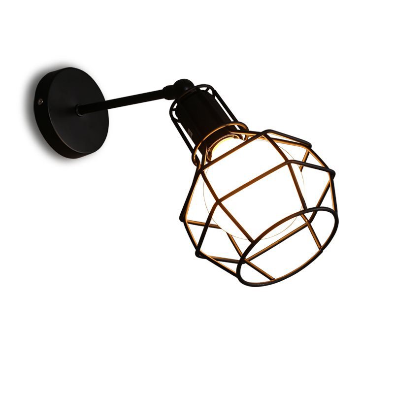 Estilo Europeo retro decorativo lámpara de pared pasillo lámpara corredor lámpara hierro estilo industrial espejo faro CAFÉ Tienda lámpara al por mayor