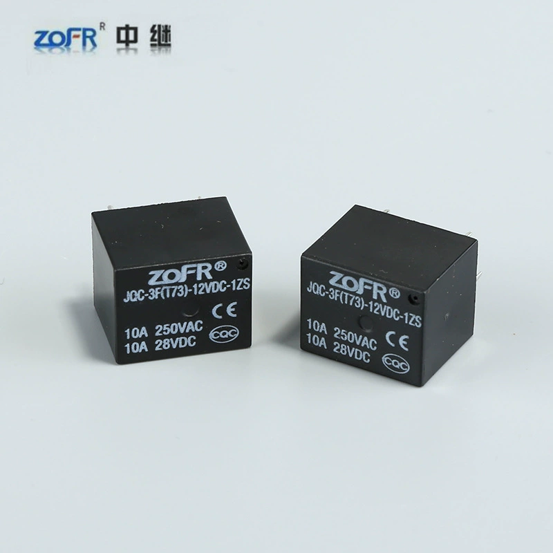 Реле T73, малое реле JQC-3FF, с медными контактами, для печатных плат, 4-контактное нормально разомкнутое, 5-контактное преобразовательное электромагнитное реле