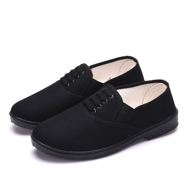 Распродажа 87-стильная Тканевая обувь, Мужская дышащая черная рабочая обувь, среднего и пожилого возраста, страхование труда, повседневная обувь, обувь на плоской подошве