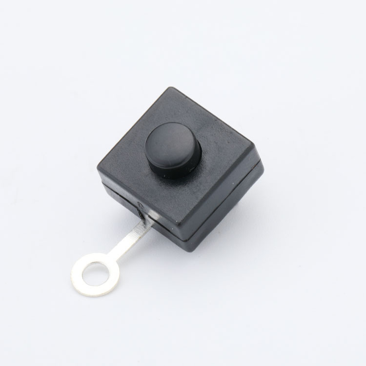 按钮开关黑色小型手电筒开关三脚按钮开关尺12*12mm