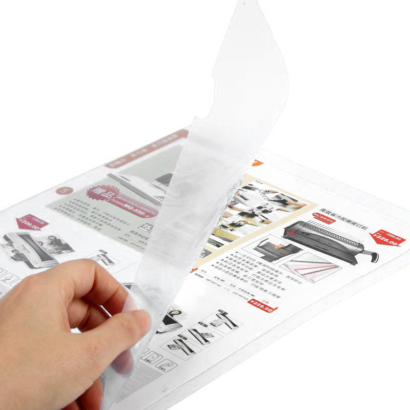 Qixin L-Shaped Transparent File Sleeve Two-Page File Sleeve Single-Chip Folder A4 Single-Page Folder E310-1