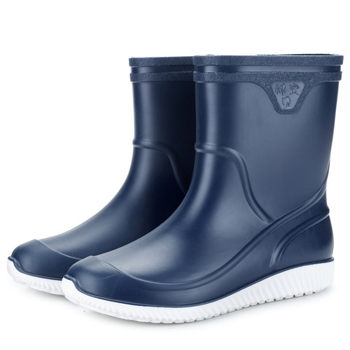 Cross-border non-slip waterproof rain boots men's mid-calf rain boots thickened plastic water shoes fishing kitchen car wash fishing water boots