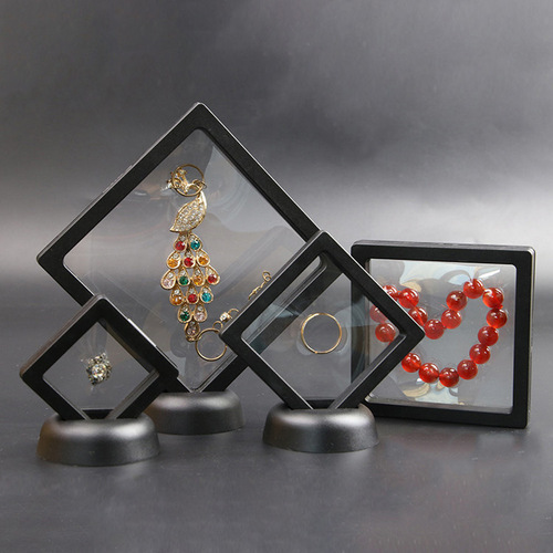 PE Film Suspension Packaging Jewelry Rack, Bangle and Brooch Transparent Display Stand, Plastic Storage Small Accessory Box