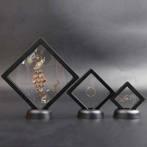PE Film Suspension Packaging Jewelry Rack, Bangle and Brooch Transparent Display Stand, Plastic Storage Small Accessory Box