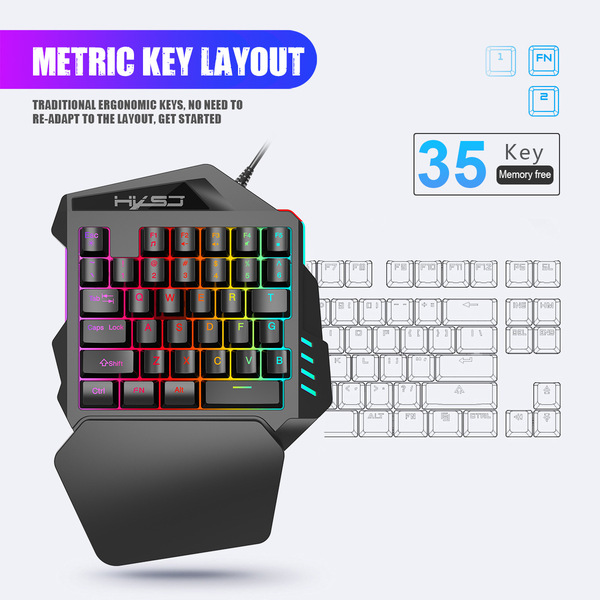 35 -key film colorful one -handed game keyboard Xiaobiao handicap…