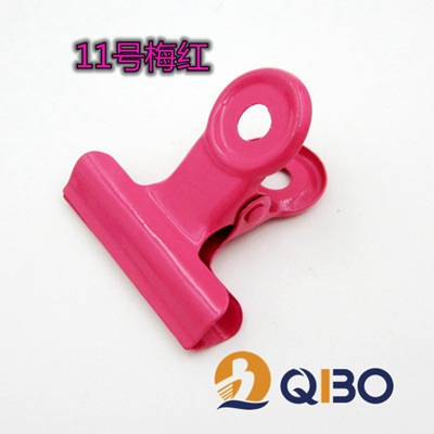 Directo de fábrica 3CM Candy Pink file titular de boleto de cabeza redonda snack sellado color papelería titular de boleto de metal