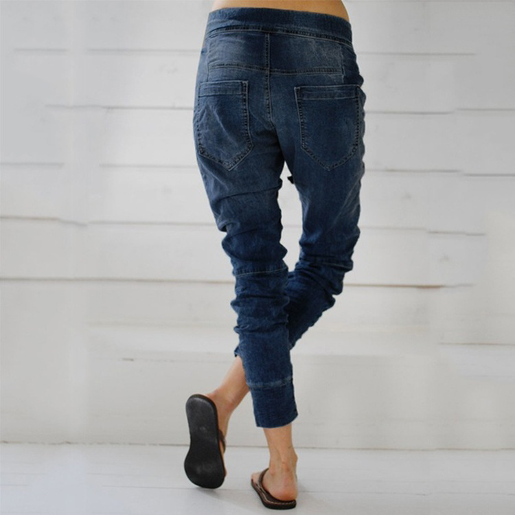 Direkter Kauf von Damen-Jeanshosen mit Bindebändern, Harun-Hosen_voghion.com