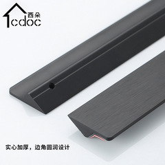 衣櫃櫥櫃門拉手現代簡約黑色拉手鋁合金北歐金色拉手抽屜衣櫃把手