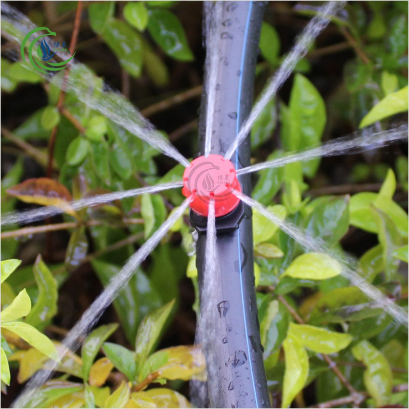 8 orificios ajustable caudal goteo pequeño botón goteo goteo goteo goteo rojo jardinería equipo de riego por goteo