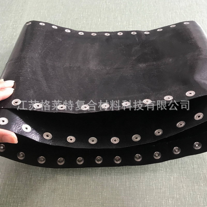 厂家直销加导条 纽扣防跑偏黑色无缝粘合机带500 900