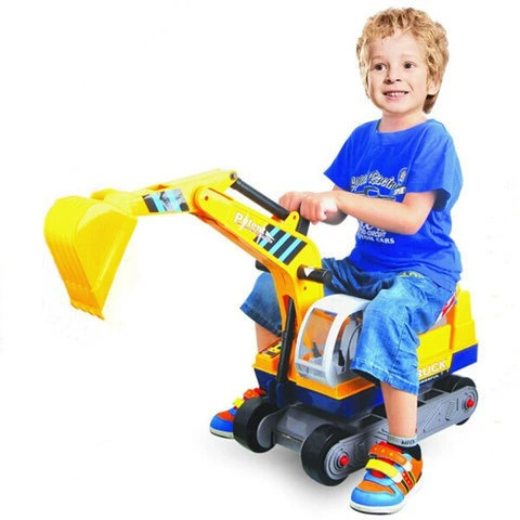 Негабаритный детский экскаватор может сидеть детский четырехколесный экскаватор Игрушечная машина моделирование ручная Инженерная машина