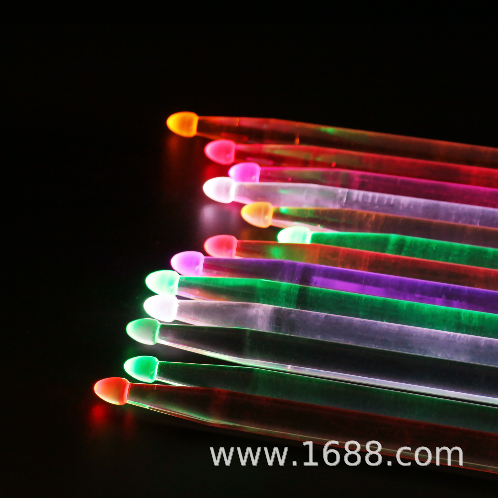 Palillo luminoso 5A tambor conjunto palillo del tambor Jazz tambor martillo fluorescente etapa rendimiento acrílico luminoso palillo del tambor