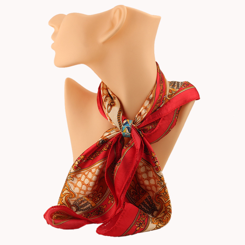 Esmalte de moda bufanda hebilla del todo fósforo chal hebilla avanzada bufanda accesorios Banco camisa decoración de doble uso cuadrado bufanda nudo