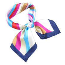 职业装银行空姐移动电信售楼单位60cm条纹印花领巾 小方巾 丝巾