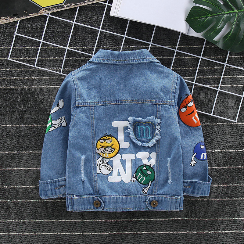 Baby Autumn Denim Jacket 2025 New Style Korean Version Stylish Jacket Top for Boys Spring and Autumn Long-Sleeve Trendy
